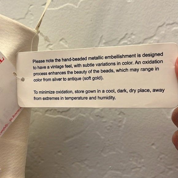 GALINA Signature Strapless Ivory Wedding Dress KP3622 floral detail NWT - Size 6 - Picture 7 of 16